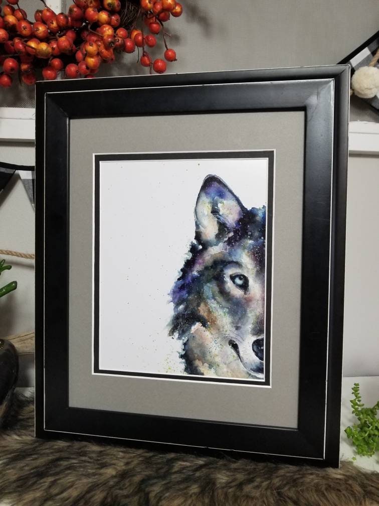 WOLF ART PRINTS watercolor wolves woodland wolf decor | Etsy