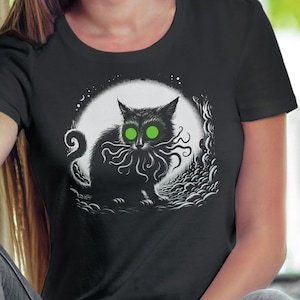T-shirt Cthulhu – T-shirt d'horreur cosmique chat Cthulhu