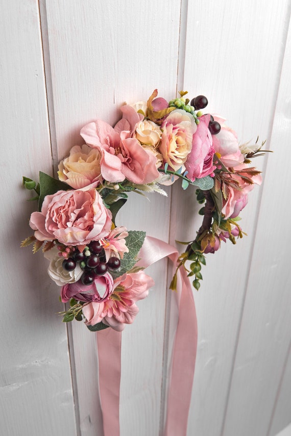 bridesmaid floral crown