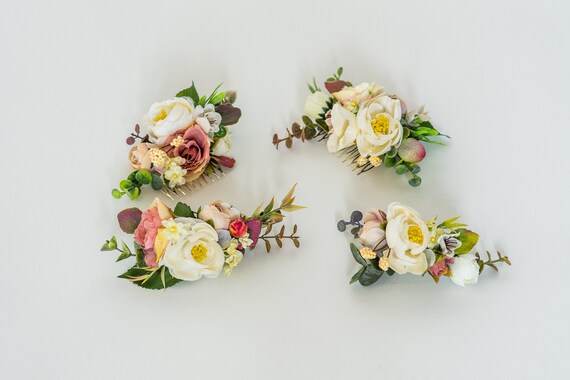 floral hair clips wedding