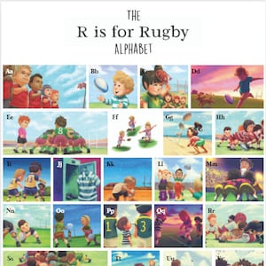R is for Rugby Alphabet Poster