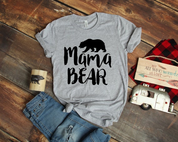 Mama Bear T-Shirt Mom Shirt Women's Men's Unisex | Etsy