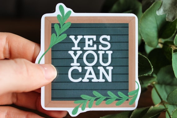 Yes You Can Encouragement Sticker Letter Board Vinyl Sticker Etsy