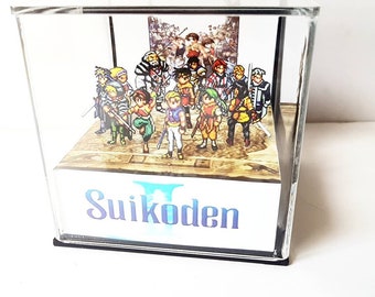 Suikoden 2 chars diorama 3d cube with music