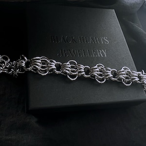 Stainless Steel Chain Link Bracelet | Chainmaille | Hand Made | Chunky Bracelet