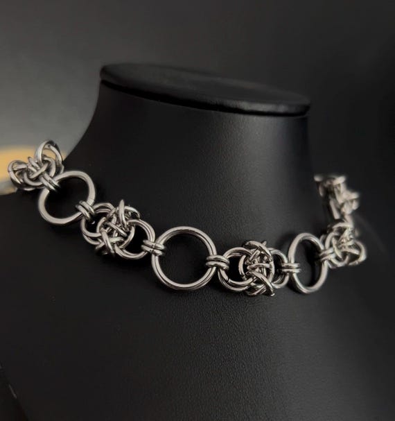 BARBED II Stainless Steel Chainmaille Choker Necklace | Barbed 