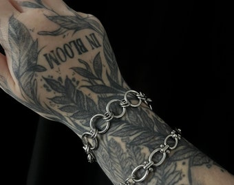 KALI O Ring Stainless Steel Chunky Bracelet | Grunge | Gothic | Hoop Bracelet