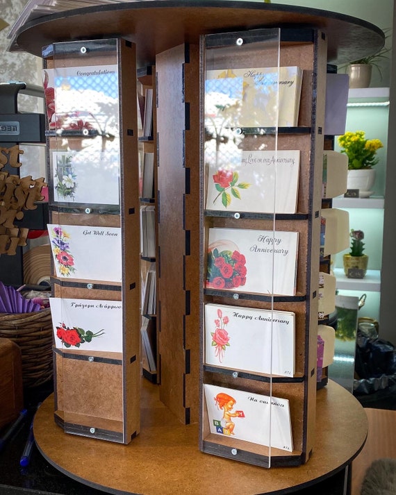 Rotating Card Holder 40 Slots Etsy