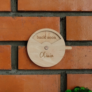 Slider Door Sign, Door Nameplate, Do Not Disturb Door Sign, Personalized Door Hanger for Home Office, Meeting Sign, Please Knock Sign