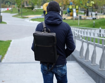 Laptop Rucksack, MacBook Rucksack, Lederrucksack für Männer und Frauen | 17 x 11 Zoll