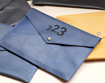 Leather Envelope Document Holder A4, Office Folder with Logo, Custom Coworker Gift, Corporete Gifts for Client