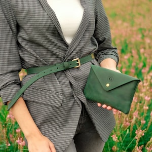 Leder Gürteltasche für Frauen, kleine Gürteltasche, Leder Hüfttasche, personalisierte Umschlag Geldbörse, Bauchtasche, Umschlag Clutch, beste Geschenke für Sie