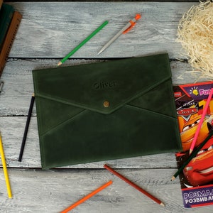 Portadocumentos de cuero personalizado A4, portafolios de cuero A4, carpeta de documentos de cuero, regalo para compañeros de trabajo