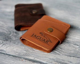 Personalized Men's Wallet, Wallet with any logo and text, wallet with id window | Best Gift