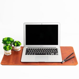 Leather Desk Mat for Laptop, Customized Mousepad, Desk pad, Personalized Gaming Mouse Pad, Tech Accessory for Home Office, Leather Placemat