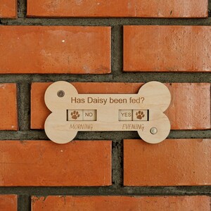 Dog Fed Sign, Custom Dog Feeding Tracker, Feed Reminder Magnet, Dog Mom Gift, Pet Lover Gift, Dog Ate Indicator, Did You Feed the Dog