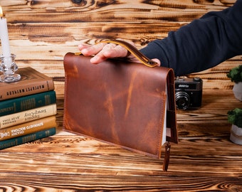 Funda de cuero personalizada para cuaderno con asa, funda recargable para agenda Hobonichi Cousin, funda para agenda Moleskine