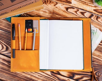 Couverture de cahier en cuir personnalisée pour Leuchtturm, Moleskine, Hobonichi A5, Couverture personnalisée, Couverture de cahier A4 A5 B5, Couverture de planificateur