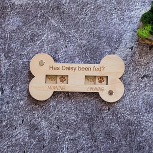 Did You Feed the Dog Sign, Pet Fed Indicator, Dog Feeding Tracker, Dog Fed Chart, Magnet Feed Reminder Slider, Dog Ate Sign, Dog Dad Gift