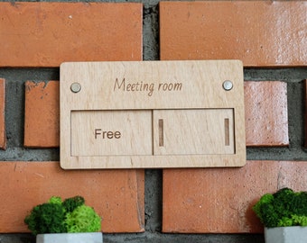 Office Door Sign Status, In Out Sign, Office Decor, Please Knock Sign, Work Status Sign for Door, Busy Door Sign