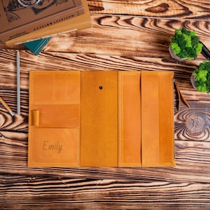Funda para cuaderno Leuchtturm Moleskine Hobonichi, funda de cuero recargable con bolsillo con cremallera, funda personalizada para agenda A4, A5, B5