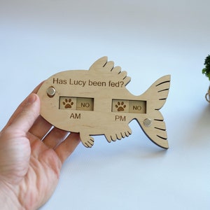 Custom Cat Feeding Tracker, Cat Fed Magnet, Pet Fed Indicator, Has Cat Been Fed Chart, Cat Feed Reminder Slider, Cat Lover Gift