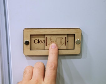 Dishwasher Clean Dirty Magnet, Wooden Slider Dish Sign, Kitchen Organizer, Hostess Gift