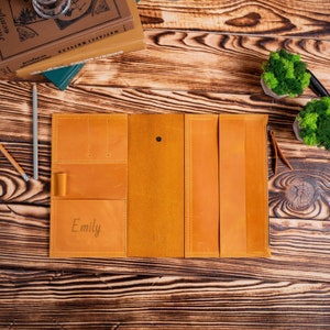 Funda de cuero para cuaderno Leuchtturm Moleskine Hobonichi, funda recargable para diario con bolsillo con cremallera, funda personalizada para agenda