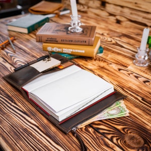 Leather Journal Cover, Personalized Notebook Cover for Hobonichi Cousin Moleskine Leuchtturm1917, Refillable Planner Cover