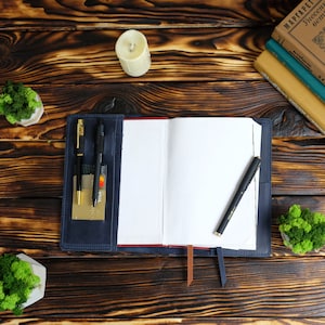 Leather Engraved Cover for Notebook A5 A4, Custom Leather Journal Cover, Personalized Refillable Journal, Moleskine Cover, A4 Notebook Cover