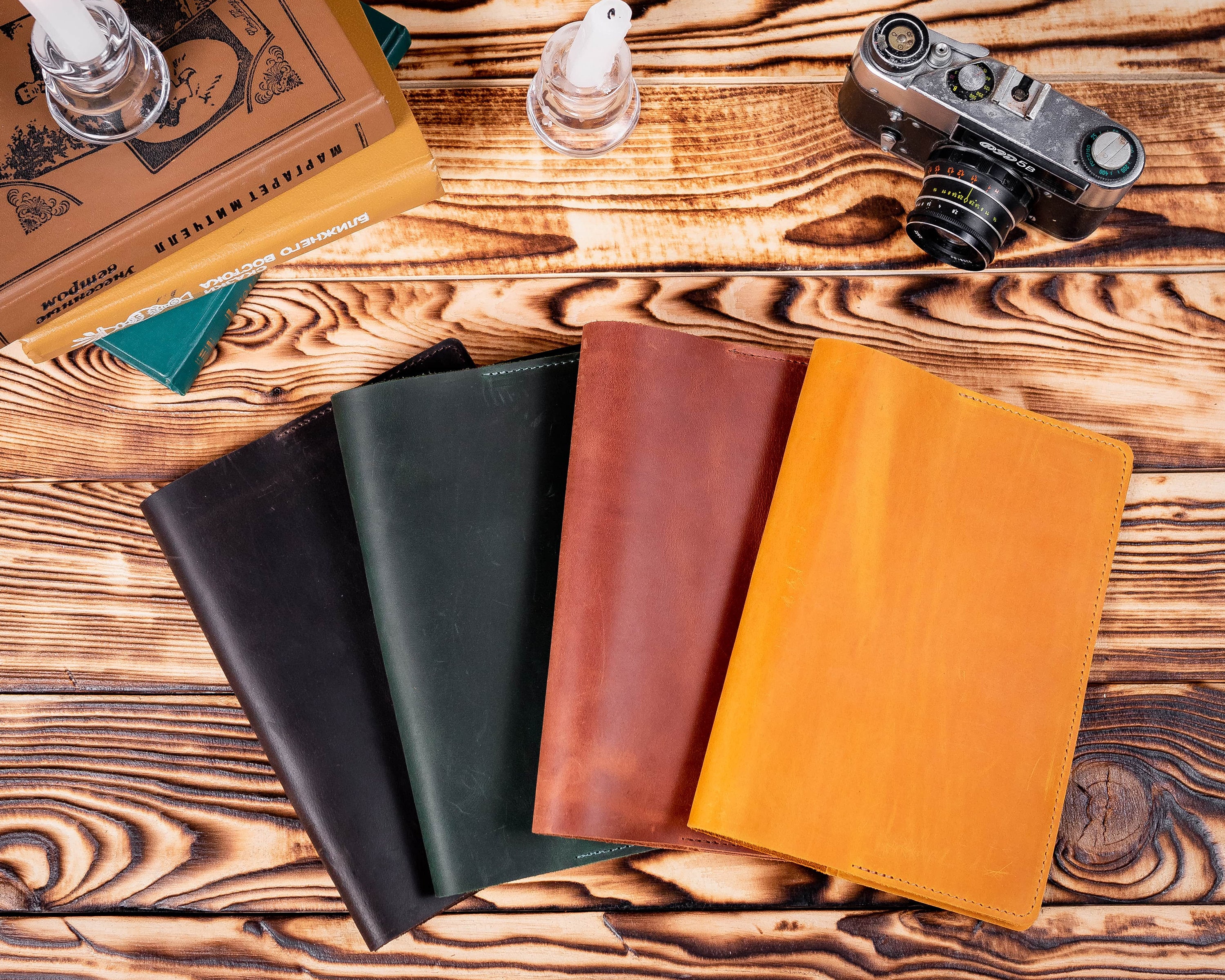 A5 A4 B6 B5 Leather Notebook Cover, Refillable Planner Cover, Notebook ...