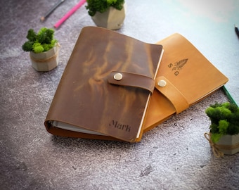 Carpeta de anillas personalizada, agenda de cuero personalizada A4 A5 A6, cuaderno con anillas, diario recargable, regalo para compañeros de trabajo