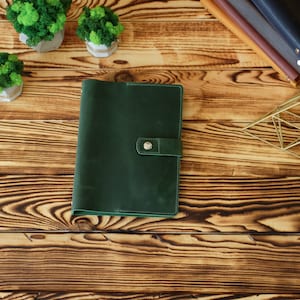 Leather notebook green
