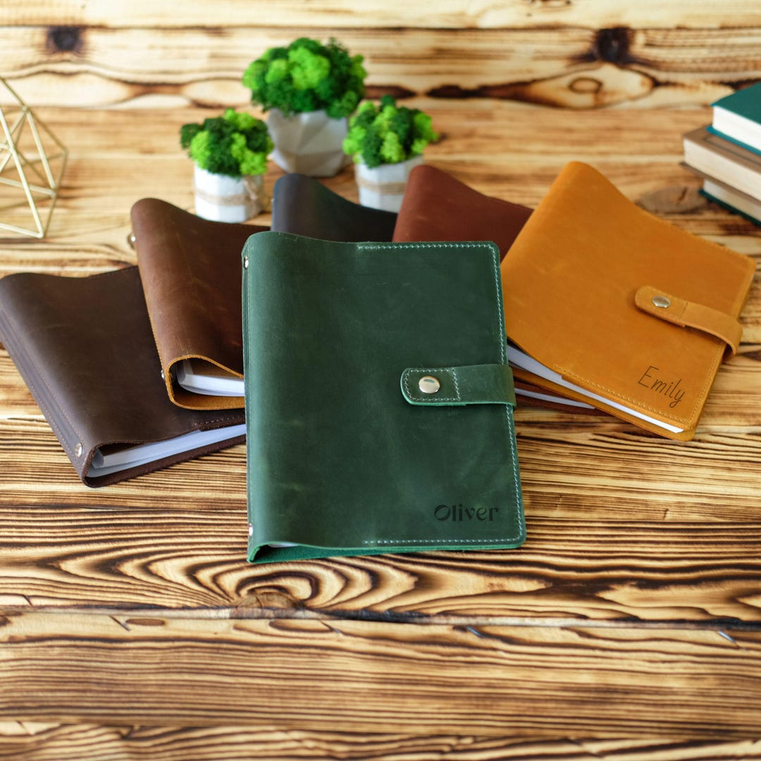 Notebook With Binder Ring Binder, Leather Loose Leaf Notebook, Custom Refillable Journal A4 ...