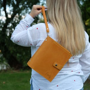 Diário de pulso personalizado, fichário A5 de couro, bolsa de planejador personalizada, caderno com alça e marcador, fichário de argolas, diário recarregável