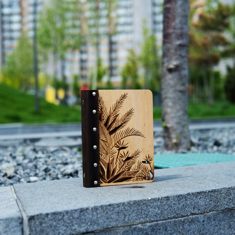 Custom A5 Ring Binder, Wooden Journal, Personalized Ringbound Notebook, Refillable Wood Planner, Coworker Gift image 8