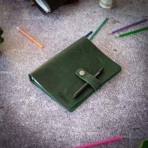 Leather Ring Binder, Personalized Refillable Journal, Discbound Planner A4 A5 A6, Custom Notebook, Diary for Dad image 7