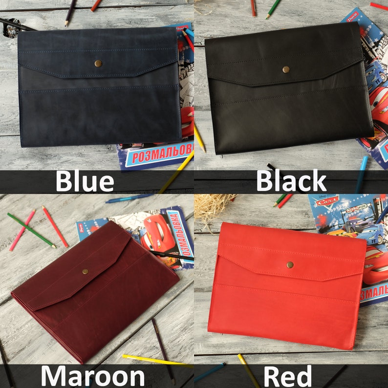 Personalized leather folder A4 with the company logo and any Etsy