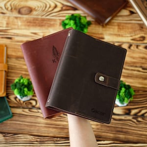 Leather Planner Binder, Ring Notebook A4 A5 A6, Custom d Ring Binder, Refillable Discbound Journal, Loose Leaf Notebook, Gift for Coworker