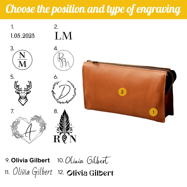 Cartera larga con cremallera, cartera de cuero con grabado, regalo personalizado para hombre y mujer, regalo para mamá, regalo para el Día del Padre, regalo para papá imagen 4