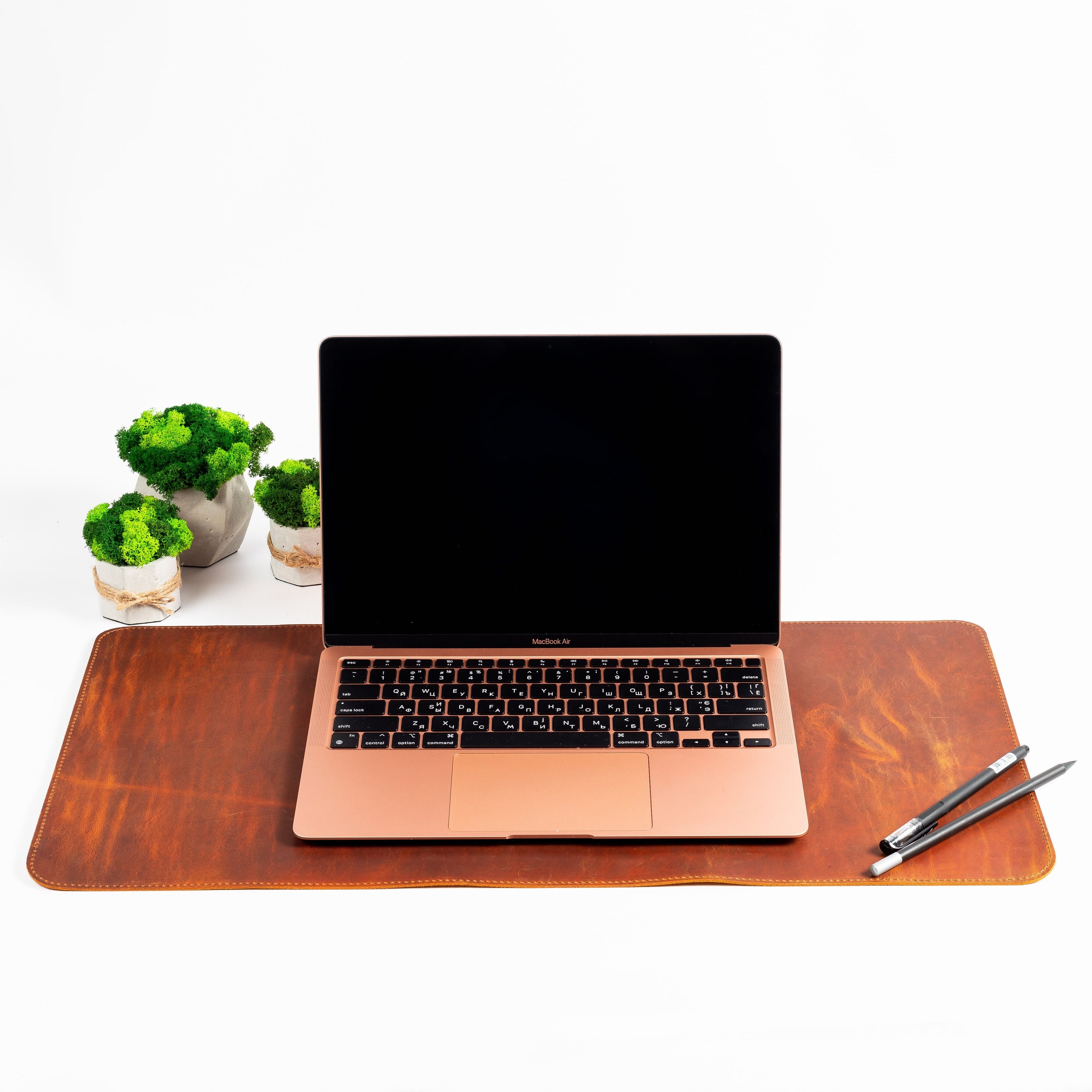 Computer Placemat Personalized Leather Placemat, Dining Table Mat, Desk Pad for Laptop ...