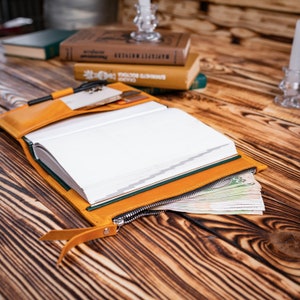 Leather Notebook Cover A5 A4 B5, Hobonichi Cousin Cover, Custom Notepad Cover, Moleskine US Half Letter Size, Leather Book Cover
