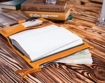 Funda de cuero para cuaderno A5 A4 B5, funda para Hobonichi Cousin, funda personalizada para bloc de notas, Moleskine tamaño media carta estadounidense, funda de cuero para libro