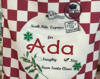 Santa Sack, North Pole Express personalised