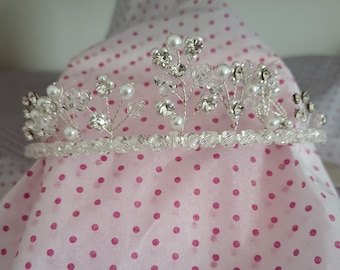 Crystal & Pearl communion head piece (lj253)