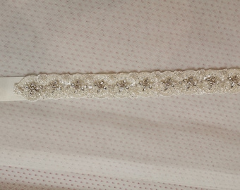 Bridal Belt, Ivory crystal detail