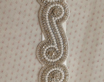 Bridal Belt, Ivory Pearl & diamantes
