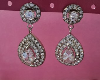 Pear drop Crystal earrings