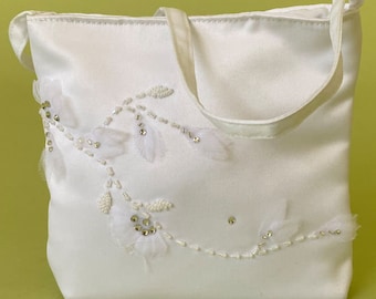 Satin and Organza Bag with Scattered Diamante (LJ58)