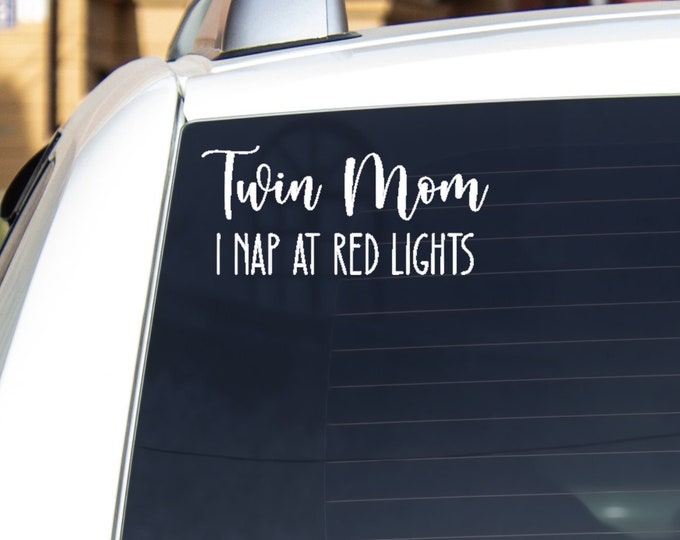 Twin Mom Vinyl Decal | Car Vehicle SUV Truck Van Permanent Sticker